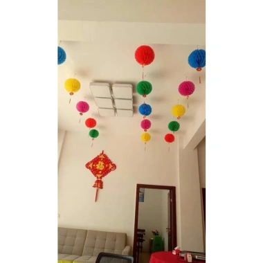 10 Đèn lồng trang trí 5 màu đa kích thước 22-38cm lễ hội Trung Thu Tết giá 39.990