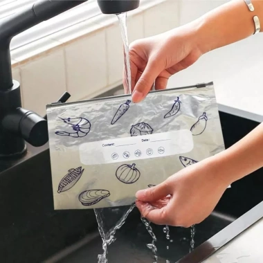 10 Túi lưu trữ lá nhôm tái sử dụng, khóa kéo, niêm phong thực phẩm: thịt, rau, trái cây, hải sản, bánh mì 6 10 Túi lưu trữ lá nhôm tái sử dụng, khóa kéo, niêm phong thực phẩm: thịt, rau, trái cây, hải sản, bánh mì 6