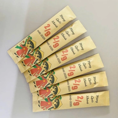 100 Bàn chải đánh răng cán tròn túi kraft vàng - In tên khách sạn, giá 85.000 VNĐ 9