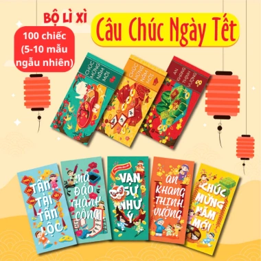 100 Bao Lì Xì Tết 2.026 Mã Du Xuân Giấy Dày C150 - Tặng Túi Bóng Kính, Giá 59,200 VND