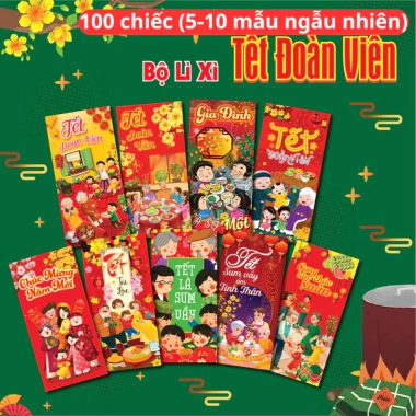 100 Bao Lì Xì Tết 2.026 Mã Du Xuân Giấy Dày C150 - Tặng Túi Bóng Kính, Giá 59,200 VND