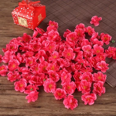 100 Hoa Đào Giả và Hoa Hồng Nhân Tạo - Trang Trí Đám Cưới, Lễ Hội, Sự Kiện Giá 52.920 VND