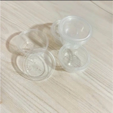 100 hũ chén 60ml nhựa nắp Xanhmart - Đựng sốt, caramen, nước chấm, tương, gia vị