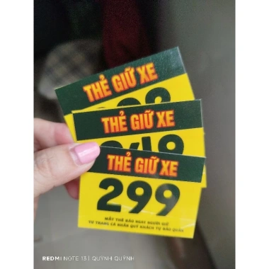 100 thẻ giữ xe ép plastic 7*5cm - Giao màu ngẫu nhiên, chỉ 100.000 VND, giá gốc 124.000 VND