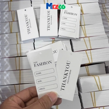 100 Thẻ Tag Giấy Dày Dặn 4.5x9cm Gắn Mác Quần Áo - Mica66 Giá Ưu Đãi 17.000 VND 2