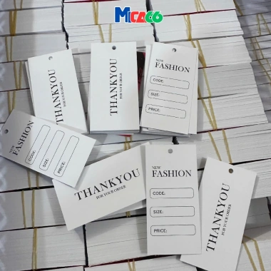 100 Thẻ Tag Giấy Dày Dặn 4.5x9cm Gắn Mác Quần Áo - Mica66 Giá Ưu Đãi 17.000 VND 3