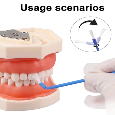 100 Túi Bàn Chải Nha Khoa Dài Dùng Một Lần - Micro Brush Applicators Odontologia