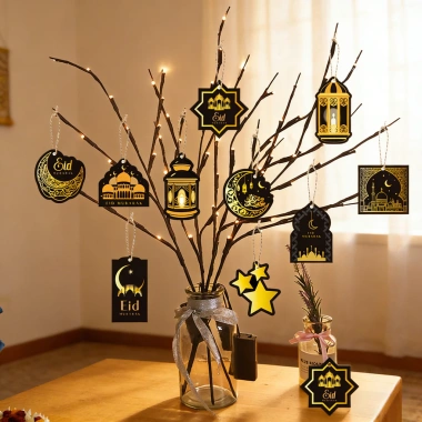 10/8 Chiếc Cây Cảnh Hari Raya Mini Dây Chuyền Ramadan - Trang Trí Eid Mubarak Nhà Cửa 2.026 Giá Ưu Đãi 46.200₫ 4