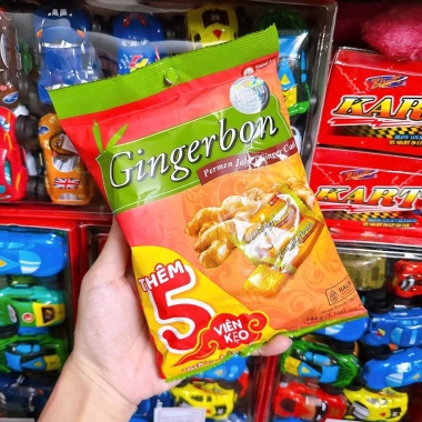 144GAM Kẹo gừng dẻo Gingerbon Indonesia ấm bụng, giảm say tàu xe, ăn vặt healthy ngon bổ rẻ - 27,734₫ 3