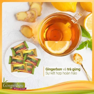 144GAM Kẹo gừng dẻo Gingerbon Indonesia ấm bụng, giảm say tàu xe, ăn vặt healthy ngon bổ rẻ - 27,734₫ 6