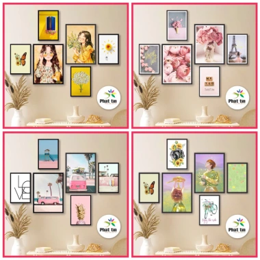 16 Bộ 6 Bức Tranh Treo Tường Canvas In Phát Tín Trang Trí Phòng Khách Có Keo Dán Giá Ưu Đãi 85.800₫ 2