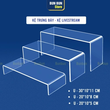 2 Kệ Mica Chữ U Trong Suốt - Trưng Bày Live Stream, Đồ Chơi, Mỹ Phẩm, Combo 2 chiếc 23.998 VNĐ 7