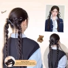 2 Tóc Giả Đuôi Ngựa Bím Xoắn Gấu Vòng Trước Tự Nhiên - Giá 78.000đ 7