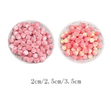 20 đào mini mật ong 2-3.5cm - Đạo cụ ảnh Bọt, chất liệu nhân tạo, trang trí nhà