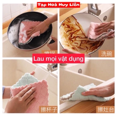 20 Khăn Lau Bếp 2 Mặt Đa Năng Dày Dặn Siêu Thấm - Giá 30.000đ Sỉ Tốt Huy Liên 6