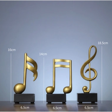 3 nốt nhạc, khoá sol mạ đồng, đèn lọ hoa, tháp Eiffel, decor Piano – 72.000 VND