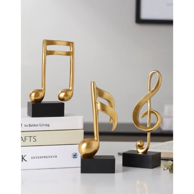 3 nốt nhạc, khoá sol mạ đồng, đèn lọ hoa, tháp Eiffel, decor Piano – 72.000 VND