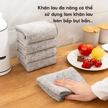 30 Khăn lau nhà bếp, vệ sinh, cọ rửa chén 2 mặt 20cm - Thấm hút tốt, chỉ 16.799₫