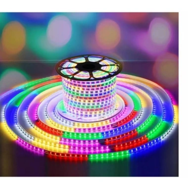 30M Dây Đèn LED 2.835 Nháy Đuổi Bọc Plastic Chống Nước - Tặng Nguồn LED Trang Trí Noel Tết