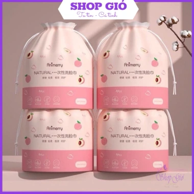 4 cuộn khăn giấy khô đa năng dùng 1 lần ANIMERRY 40 miếng - Lau mặt, tẩy trang, lau tay - Chỉ 29.750₫