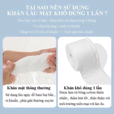 4 cuộn khăn giấy khô đa năng dùng 1 lần ANIMERRY 40 miếng - Lau mặt, tẩy trang, lau tay - Chỉ 29.750₫