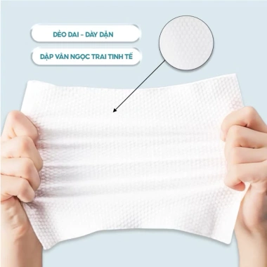 4 cuộn khăn giấy khô đa năng dùng 1 lần ANIMERRY 40 miếng - Lau mặt, tẩy trang, lau tay - Chỉ 29.750₫