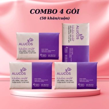 4 cuộn khăn giấy khô đa năng dùng 1 lần ANIMERRY 40 miếng - Lau mặt, tẩy trang, lau tay - Chỉ 29.750₫