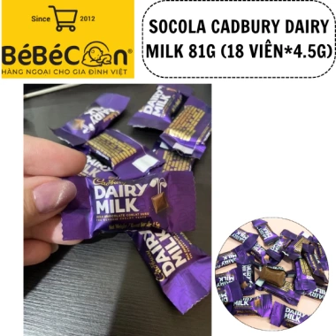 5 Bịch Kẹo Socola Milk Cadbury Dairy 81gr Vị Sữa Ngọt Ngào Giá Ưu Đãi 89.999₫ 4