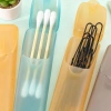 5 Chiếc Du Lịch Tăm Bông Hộp Sắp Xếp Nhựa Trong Suốt Mini Đựng Linh Kiện Nhỏ 5