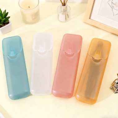 5 Chiếc Du Lịch Tăm Bông Hộp Sắp Xếp Nhựa Trong Suốt Mini Đựng Linh Kiện Nhỏ