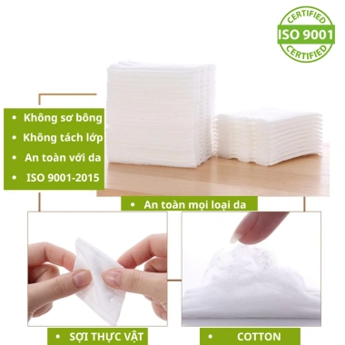 5 Gói Bông Tẩy Trang MNS 180 miếng Cotton Tự Nhiên Mềm Mịn ISO9.001-2.015 Giá ưu đãi 144.900 VND 3