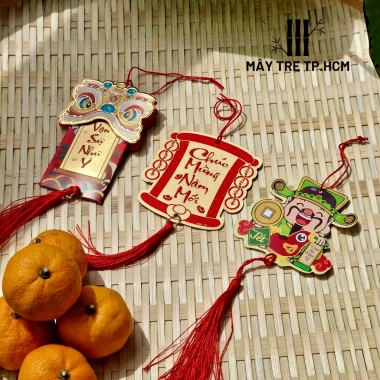 5 Tag Trang Trí Giỏ Quà Hình Dáng Treo Cây Mai Đào Tết - Set Quà Xinh 25k 6