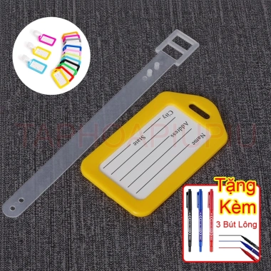 5 Thẻ Tên Hành Lý Name Tag Vali - An Toàn, Nhẹ Nhàng, Dễ Dán - Phù Hợp Du Lịch, Công Tác - Tặng 3 Bút Lông - 79.000 VND