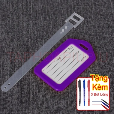5 Thẻ Tên Hành Lý Name Tag Vali - An Toàn, Nhẹ Nhàng, Dễ Dán - Phù Hợp Du Lịch, Công Tác - Tặng 3 Bút Lông - 79.000 VND