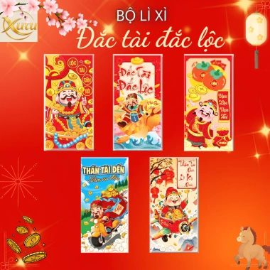50 Bao Lì Xì Truyền Thống Tết Bính Ngọ 2.026 Giấy C150 Nhiều mẫu Đa dạng, Giá chỉ 30.900₫