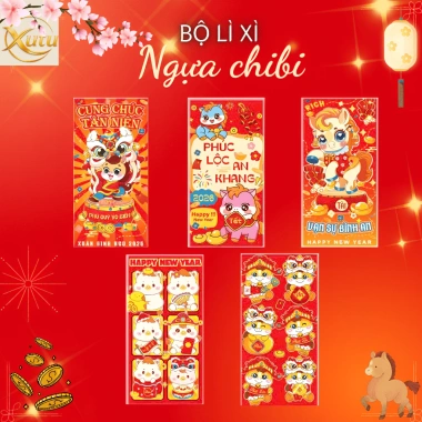 50 Bao Lì Xì Truyền Thống Tết Bính Ngọ 2.026 Giấy C150 Nhiều mẫu Đa dạng, Giá chỉ 30.900₫