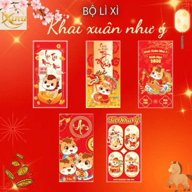 50 Bao Lì Xì Truyền Thống Tết Bính Ngọ 2.026 Giấy C150 Nhiều mẫu Đa dạng, Giá chỉ 30.900₫