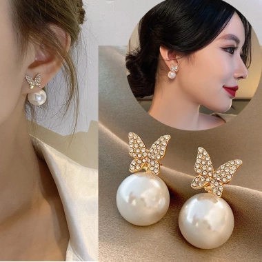 50 Kiểu Bông Tai Hàn Quốc Ngọc Trai Hình Học Không Đều Vòng Giọt Nước 31.899₫ 6