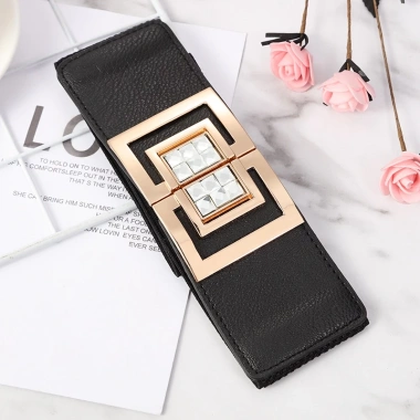 50 mẫu thắt lưng chun bản to khóa chữ hoa - Giá ưu đãi 38.000đ, thời trang bền 9