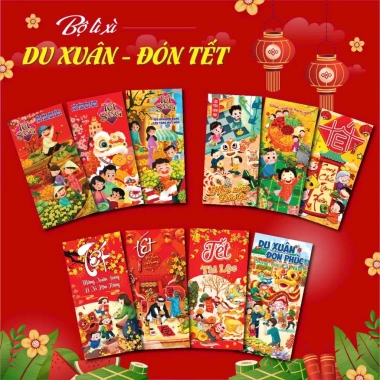50 phong bao lì xì Tết 2.026 Bính Ngọ giấy dày, mực in sắc nét, tặng túi bóng kính - 32.140₫