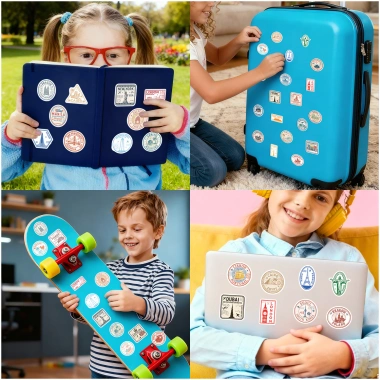 50 tem hộ chiếu graffiti DIY dán va li, điện thoại, laptop, mũ bảo hiểm, ván trượt, chống nước, giảm giá 39.960 VND 3