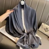 [90x180] Khăn Quàng Cổ Lụa Trơn Cỡ Lớn Che Nắng - Choàng Bikini Đi Biển, Quà Tặng 88k 5