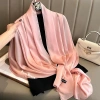 [90x180] Khăn Quàng Cổ Lụa Trơn Cỡ Lớn Che Nắng - Choàng Bikini Đi Biển, Quà Tặng 88k 7