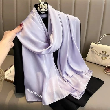 [90x180] Khăn Quàng Cổ Lụa Trơn Cỡ Lớn Che Nắng - Choàng Bikini Đi Biển, Quà Tặng 88k 9