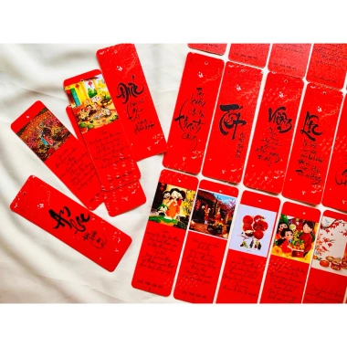 96 thẻ treo Tết 5x15cm - 64 nội dung ý nghĩa, nền ánh kim, giảm giá 45.000 đồng 5