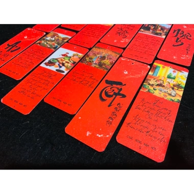 96 thẻ treo Tết 5x15cm - 64 nội dung ý nghĩa, nền ánh kim, giảm giá 45.000 đồng 7
