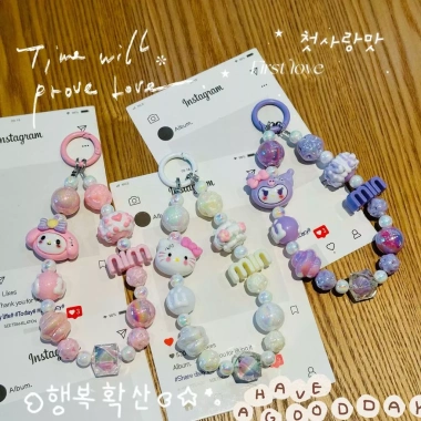 Acrylic Sanrio Đính Hạt Dây Xích Điện Thoại Xiaohongshu - Phong Cách Min, Chữ Khóa Xe, Bán Buôn Giá 44.985₫