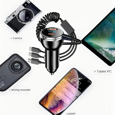 Actionok 230W Sạc Xe Hơi 5 Cổng Nhanh PD QC3.0 USB-C cho iPhone Samsung Xiaomi 6