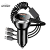 Actionok 230W Sạc Xe Hơi 5 Cổng Nhanh PD QC3.0 USB-C cho iPhone Samsung Xiaomi 10
