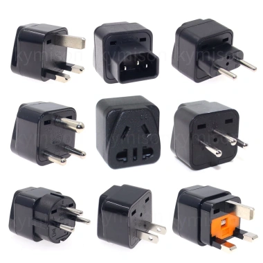 Adapter Đa Năng CE US AU 2pin 3pin - Ổ Cắm Châu Âu Nam Phi Ấn Độ Ý Thụy Sĩ Du Lịch